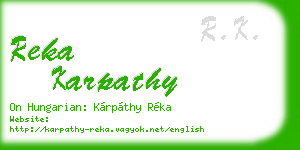 reka karpathy business card